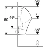 Geberit Narva Pisuvar Arkadan Su Girişli Jet Yıkamalı