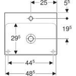 Geberit ONE 50x40 Beyaz Çanak Lavabo Batarya Deliksiz - 505.031.01.6 - Çanak Lavabo - 1