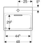 Geberit ONE 50x40 Beyaz Çanak Lavabo Batarya Deliksiz - 505.023.00.1 - Çanak Lavabo - 1
