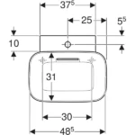 Geberit ONE 50x42.5 Beyaz Çanak Lavabo Batarya Delikli - 505.051.00.1 - Çanak Lavabo - 1