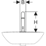 Geberit Piave Fotoselli Batarya Tek Su Giriş Jeneratörlü - 116.185.21.1 - Fotoselli Lavabo Bataryası - 2