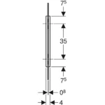 Geberit Pisuvar Bölme Paneli Esg Siyah - 115.211.CD.1 - Pisuvar Ara Bölmesi - 2