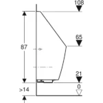 Geberit Pisuvar Komple Tamina Engtegre Kontrollü Komple/Susuz - 116.147.00.1 - Pisuvarlar - 3