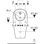 Geberit Pisuvar Selva Arkadan Su Girişli - 116.080.00.1 - Pisuvarlar - 2