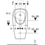 Geberit Pisuvar Tamina Arkadan Su Girişli - 116.140.00.1 - Pisuvarlar - 2