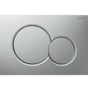 Geberit Sigma 01 Çift Basmalı Mat Krom Kumanda Kapağı - 115.770.JQ.5 - Kumanda Panelleri (Gömme Rezervuar Butonları)