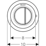 Geberit Type 01 12 Cm Çift Basmalı Mobilya Tipi Beyaz - 116.050.11.1 - Kumanda Panelleri (Gömme Rezervuar Butonları) - 2