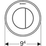 Geberit Type 01 8 Cm Çift Basmalı Beyaz - 116.043.11.1 - Kumanda Panelleri (Gömme Rezervuar Butonları) - 2
