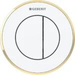 Geberit Type 10 12 Cm Çift Basmalı Beyaz / Altın / Beyaz - 116.055.KK.1 - Kumanda Panelleri (Gömme Rezervuar Butonları)