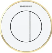 Geberit Type 10 12 Cm Çift Basmalı Beyaz / Altın / Beyaz - 116.055.KK.1 - Kumanda Panelleri (Gömme Rezervuar Butonları)