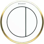 Geberit Type 10 12 Cm Çift Basmalı Mobilya Tipi Beyaz / Altın / Beyaz - 116.057.KK.1 - Kumanda Panelleri (Gömme Rezervuar Butonları)