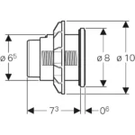 Geberit Type 10 12 Cm Çift Basmalı Mobilya Tipi Parlak / Mat / Parlak - 116.057.KH.1 - Kumanda Panelleri (Gömme Rezervuar Butonları) - 3