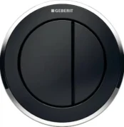Geberit Type 10 12 Cm Çift Basmalı Mobilya Tipi Siyah / Parlak / Siyah - 116.057.KM.1 - Kumanda Panelleri (Gömme Rezervuar Butonları)