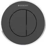 Geberit Type 10 12 Cm Çift Basmalı Siyah / Parlak / Siyah - 116.055.KM.1 - Kumanda Paneli