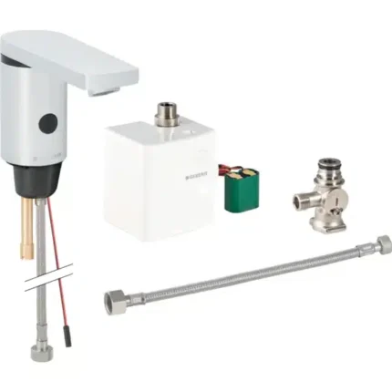 Geberit Type 186 Fotoselli Batarya Çift Su Giriş Jeneratörlü - 116.366.21.1 - Fotoselli Lavabo Bataryası