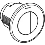 Geberit Type 8 12 Cm Çift Basmalı Beyaz / Parlak / Beyaz - 116.056.KJ.1 - Kumanda Panelleri (Gömme Rezervuar Butonları) - 1