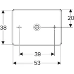 Geberit VariForm Beyaz Dikdörtgen Çanak Lavabo