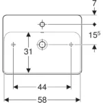 Geberit VariForm Dikdörtgen Çanak Lavabo - 500.780.01.2 - Çanak Lavabo - 1