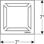 Geberit Dairesel 8 x 8 cm Yer Süzgec Izgarası - 154.311.00.1 - Duş Kanalı ve Yer Sifonu - 1