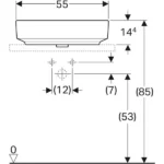 Geberit VariForm Beyaz Çanak Lavabo - 500.774.01.2 - Çanak Lavabo - 2