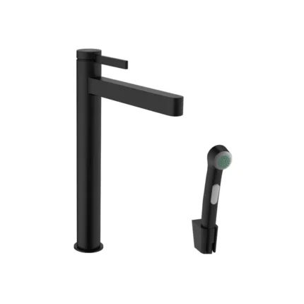 Hansgrohe "Finoris Tek Kollu Mat Siyah Lavabo Bataryası - 76220670 - Lavabo Bataryası