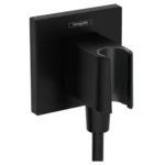 Hansgrohe FixFit E Duş Askılı Satin Siyah Çıkış Dirseği - 26889670 - Duş Çıkış Dirseği