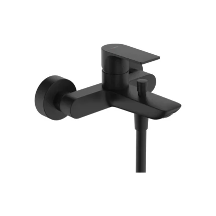 Hansgrohe Rebris E Tek Kollu Satin Siyah Aplika Banyo Bataryası - 72450670 - Banyo Bataryası