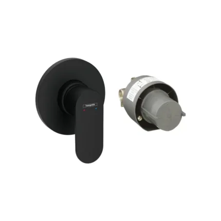 Hansgrohe Rebris S Tek kollu Satin Siyah Ankastre Duş Bataryası