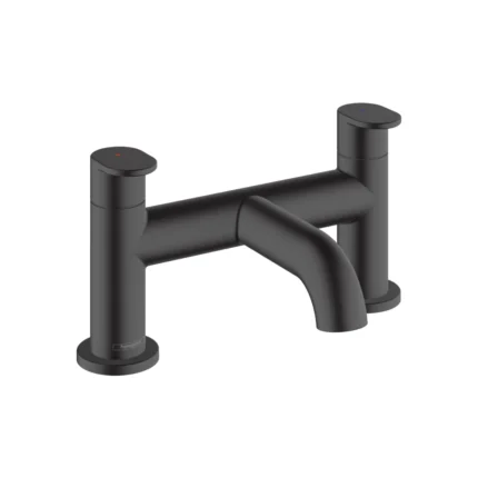 Hansgrohe Vernis Blend 2 Delikli Kenarlı Siyah Banyo Bataryası