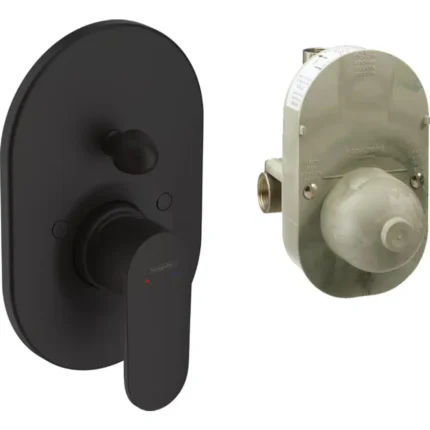 Hansgrohe Vernis Blend Mat Siyah Ankastre Banyo Batarya Seti - 71473670 - Ankastre Banyo Bataryası