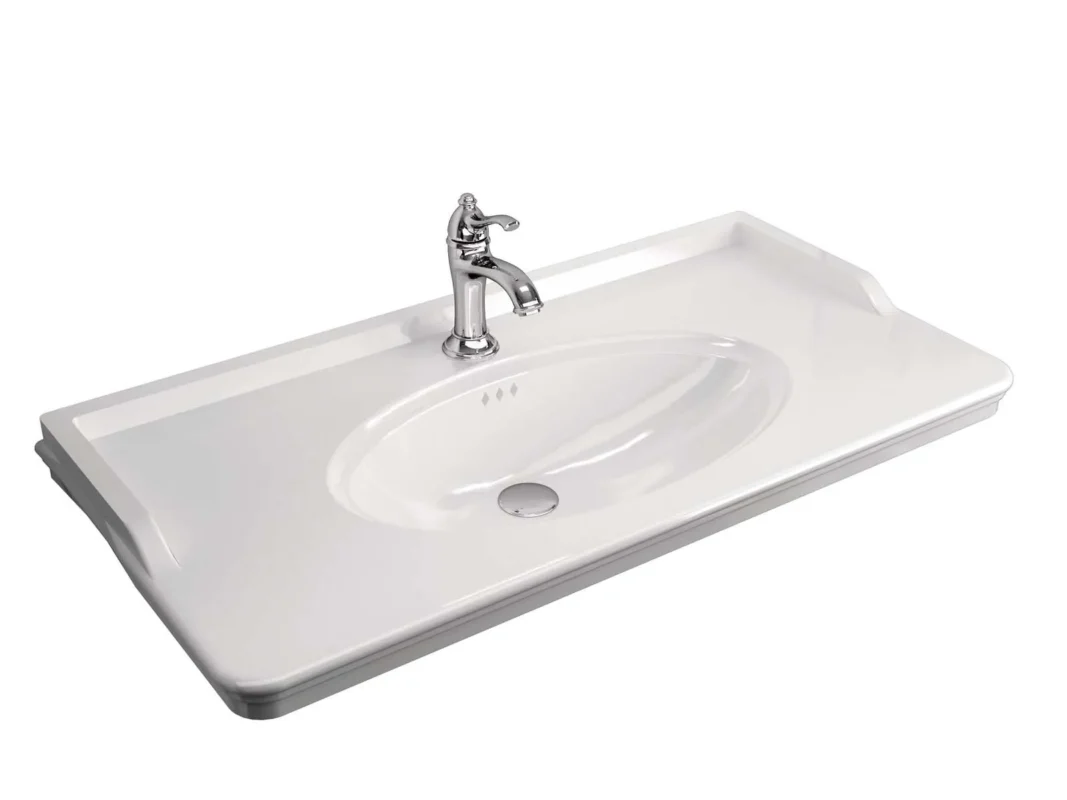 Kale Artdeco 100x50 Etajerli Lavabo - 310200200216 - Dolap Uyumlu Lavabolar