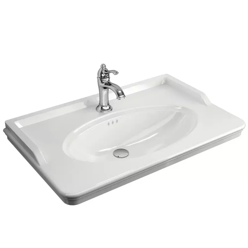 Kale Artdeco 80x50 Etajerli Lavabo - 310200200220 - Dolap Uyumlu Lavabolar
