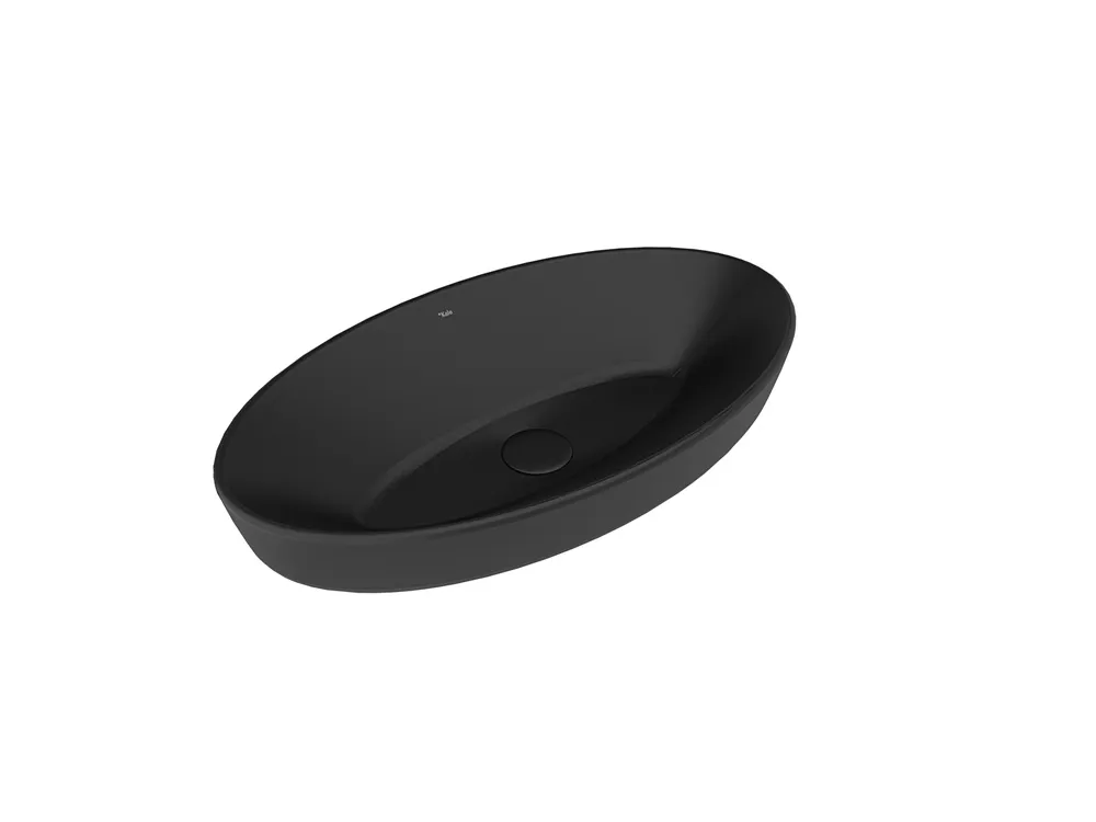 Kale Dove 70x40 Oval Çanak Lavabo Mat Siyah - 310200200203 - Çanak Lavabo