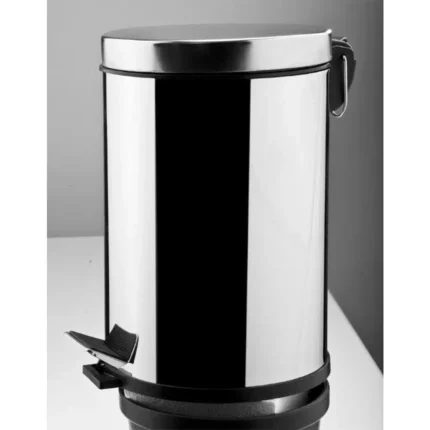 Kale Public Çöp Kutusu 5 L Kapaklı (Krom) - 410200600376 - Çöp Kutusu
