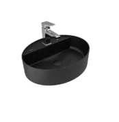Kale Smartedge 40x50 Oval Lavabo Mat Siyah - 310200200007 - Tezgah Üstü Lavabo