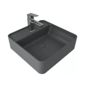 Kale Smartedge 45x45 Kare Lavabo Mat Antrasit Gri - 310200200521 - Tezgah Üstü Lavabo
