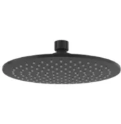 Kale Yuvarlak Duş Başlığı Siyah (20 cm Dirseksiz) - 410200504694 - Duş Başlığı