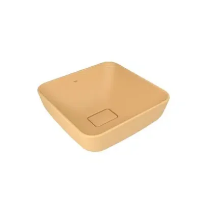 Kale Zero 2.0 40x40 Kare Çanak Lavabo Mat Sarı