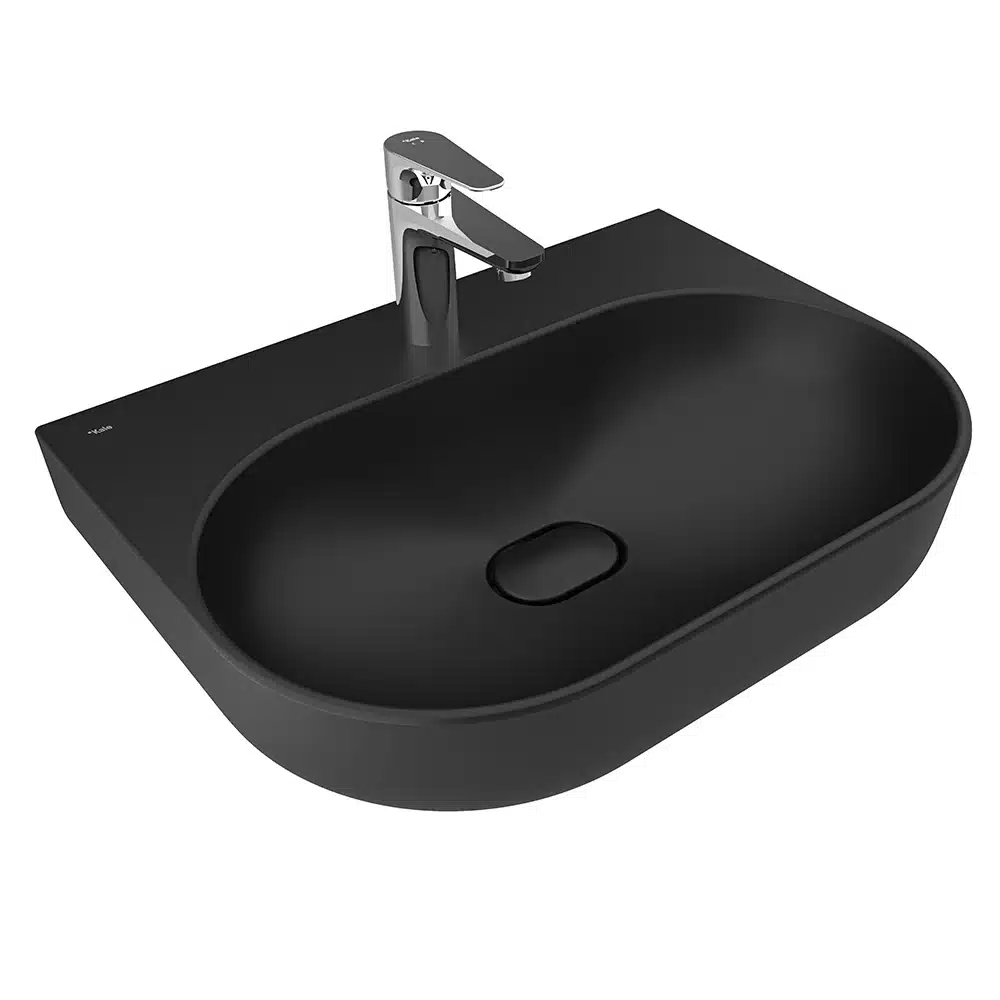 Kale Zero 2.0 60x45 Oval Lavabo Mat Siyah Kale Zero 2.0 60x45 Oval Lavabo Mat Siyah