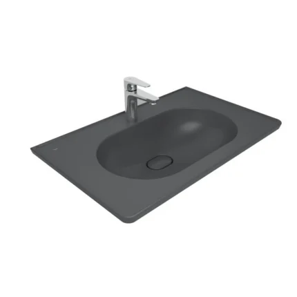 Kale Zero 2.0 80x50 Etajerli Lavabo Mat Antrasit Gri