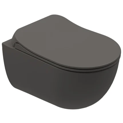 Kale Zero 2.0 Smart Asma Klozet Taharet Delikli+Ultra Slim Smart Kapak Mat Antrasit Gri