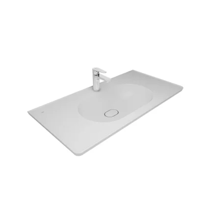 Kale Zero 2.0 100x50 Etajerli Lavabo Mat Beyaz - 310200200437 - Dolap Uyumlu Lavabolar