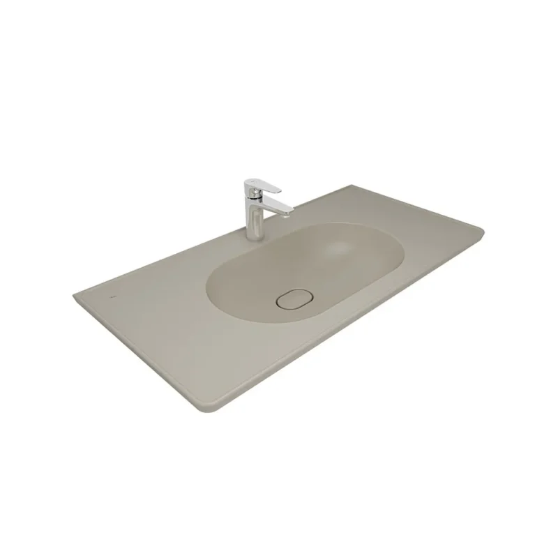 Kale Zero 2.0 100x50 Etajerli Lavabo Mat Vizon - 310200200436 - Dolap Uyumlu Lavabolar