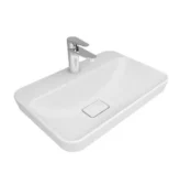 Kale Zero 2.0 60x40 Yarı Gömme Dikdörtgen Lavabo Mat Beyaz - 310200200546 - Yarım Tezgah Lavabo
