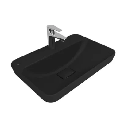 Kale Zero 2.0 60x40 Yarı Gömme Dikdörtgen Lavabo Mat Siyah - 310200200543 - Yarım Tezgah Lavabo