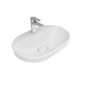 Kale Zero 2.0 60x40 Yarı Gömme Oval Lavabo Mat Beyaz - 310200200539 - Yarım Tezgah Lavabo
