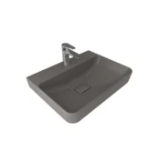 Kale Zero 2.0 60x45 Dikdörtgen Lavabo Mat Antrasit Gri - 310200200526 - Tezgah Üstü Lavabo