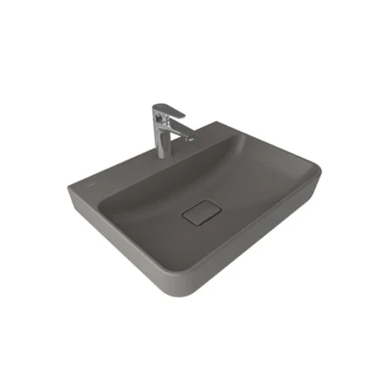 Kale Zero 2.0 60x45 Dikdörtgen Lavabo Mat Antrasit Gri - 310200200526 - Tezgah Üstü Lavabo