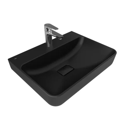 Kale Zero 2.0 60x45 Dikdörtgen Lavabo Mat Siyah - 310200200467 - Tezgah Üstü Lavabo