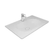 Kale Zero 2.0 80x50 Etajerli Lavabo Mat Beyaz - 310200200430 - Dolap Uyumlu Lavabolar